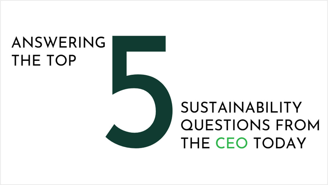 Answering the top 5 sustainability questions from the CEO today